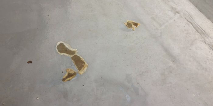 シート防水が破れている写真