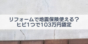 リフォーム　地震保険