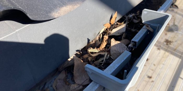 落ち葉の詰まり