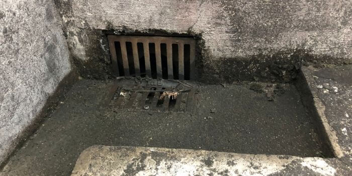 施工前の排水まわり