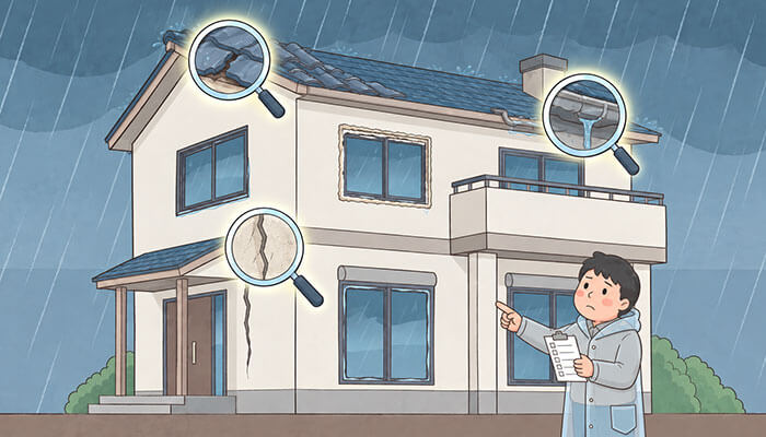 様々な場所を点検している人の様子